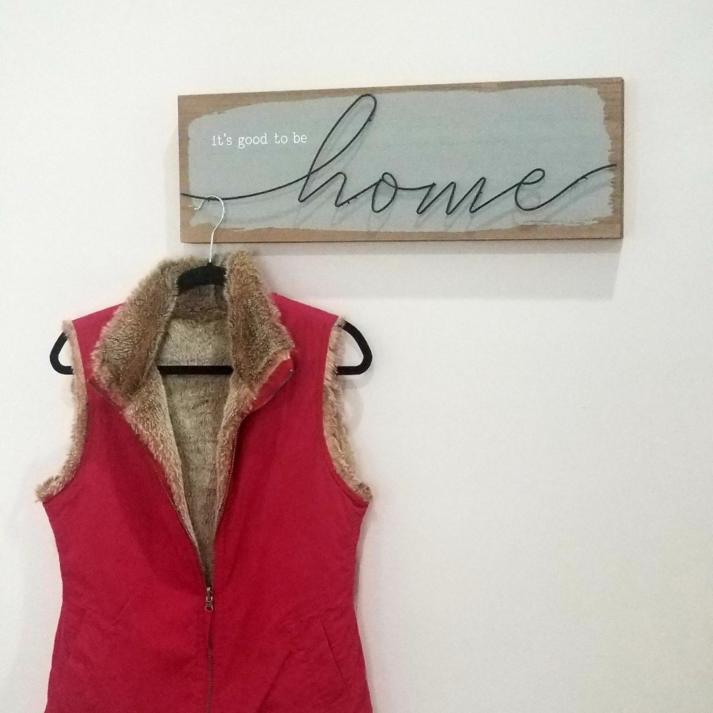 Fur lined vest